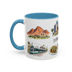 Phoenix Illustrated Travel Mug | City Souvenir Accent Coffee Mug | 11oz 15oz Ceramic Cup