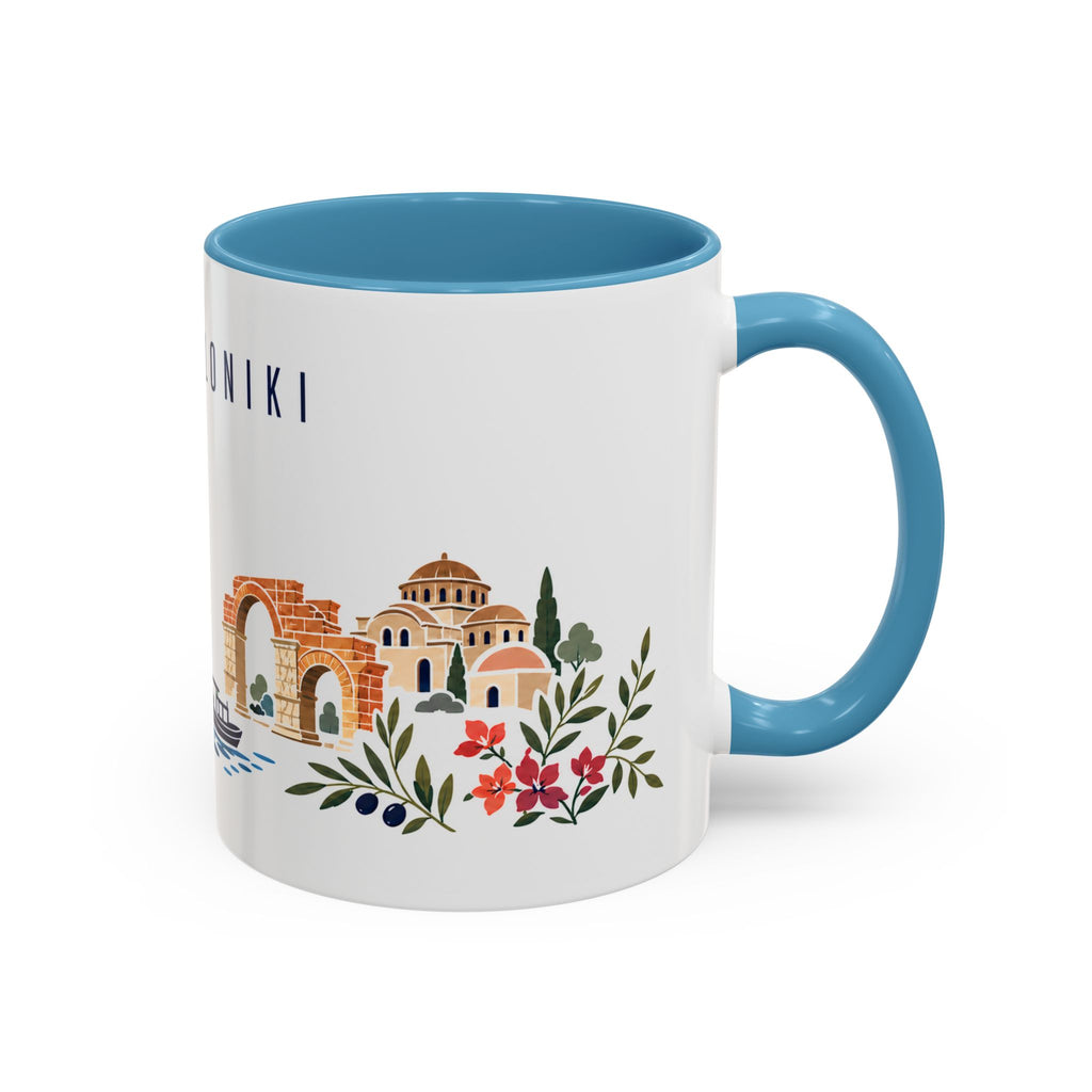 Thessaloniki Coffee Mug | Greece Travel Souvenir | Porcelain Decal City Gift | 11oz 15oz Accent Mug