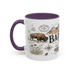 Badlands National Park Coffee Mug | South Dakota Prairie Fossil Hiking Gift | Accent Color Ceramic 11oz 15oz