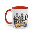 Quito Coffee Mug | Ecuador Travel Souvenir | Vintage Illustrated City Gift | 11 oz 15 oz Accent Mug