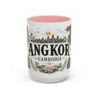 Angkor Coffee Mug | Travel Destination Souvenir Gift | Accent Color Ceramic 11oz 15oz