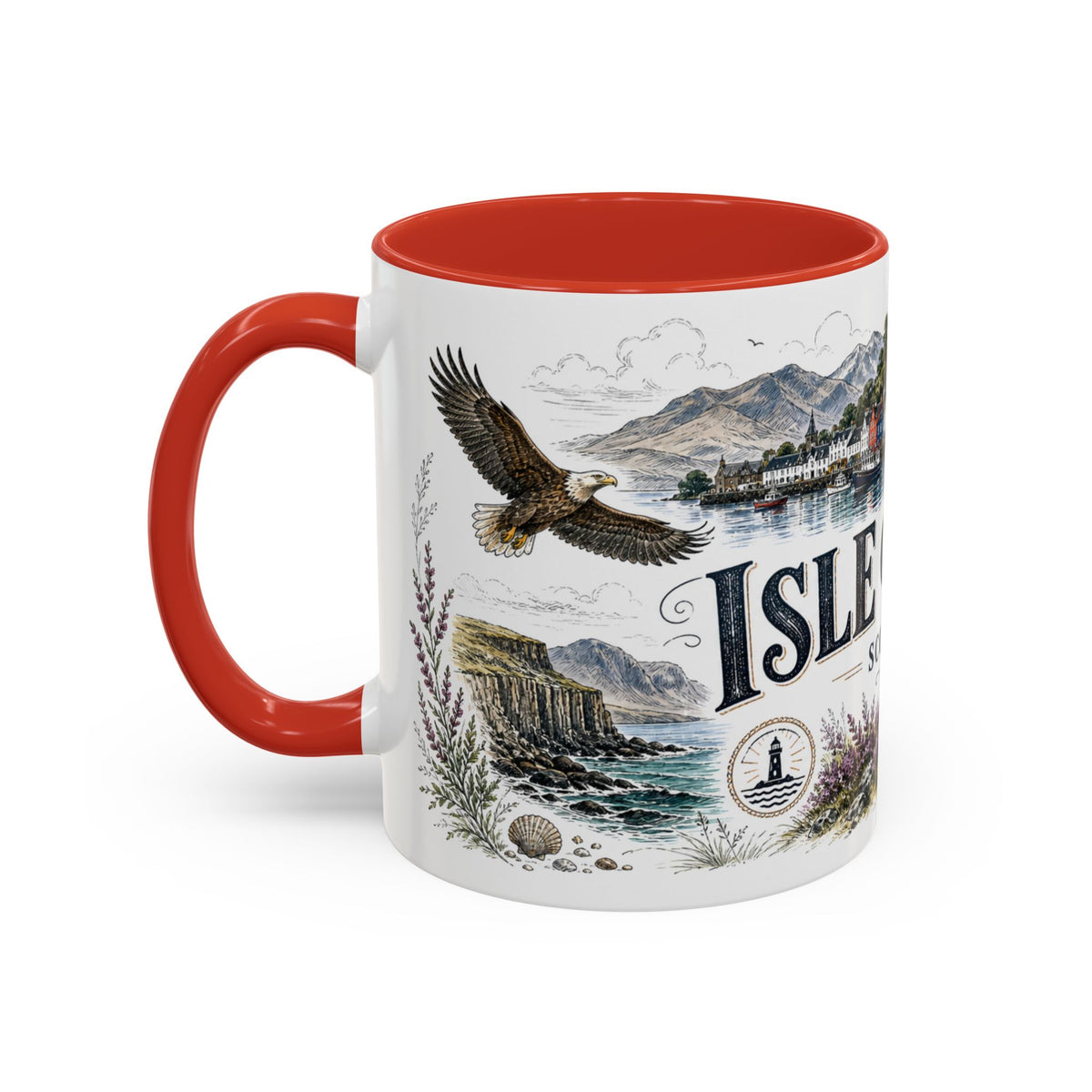 Isle of Mull Mug, Scotland Travel Souvenir, Bucket List Gift, Accent Ceramic Coffee Mug 11oz 15oz