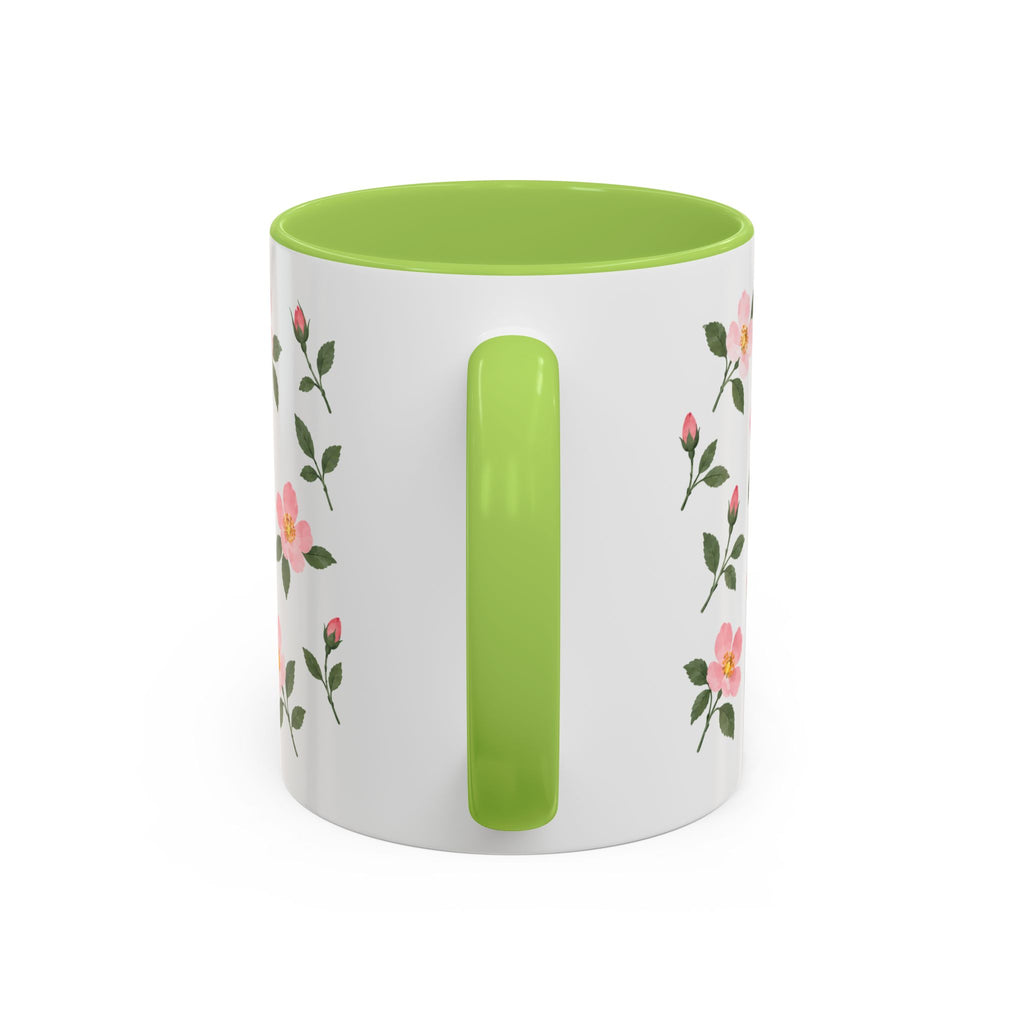 Iowa Wild Rose Mug, State Flower Floral Coffee Cup, 11oz Botanical Gift