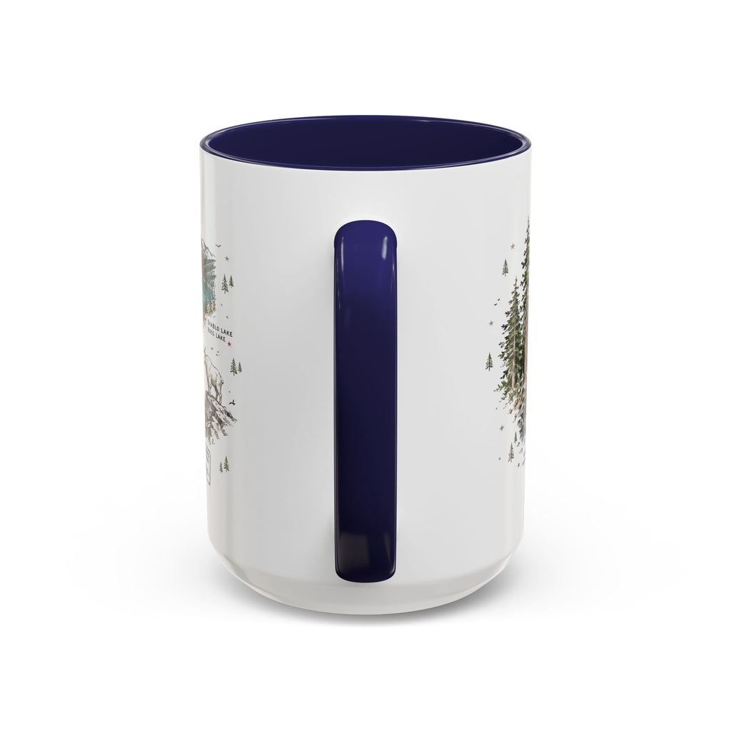North Cascades National Park Coffee Mug | Washington Alpine Glacier Hiking Gift | Accent Color Ceramic 11oz 15oz