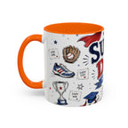 Super Dad My Hero Coffee Mug | Father's Day Gift for Dad | Accent Color Ceramic 11oz 15oz