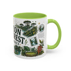 Amazon Rainforest Coffee Mug | Travel Destination Souvenir Gift | Accent Color Ceramic 11oz 15oz