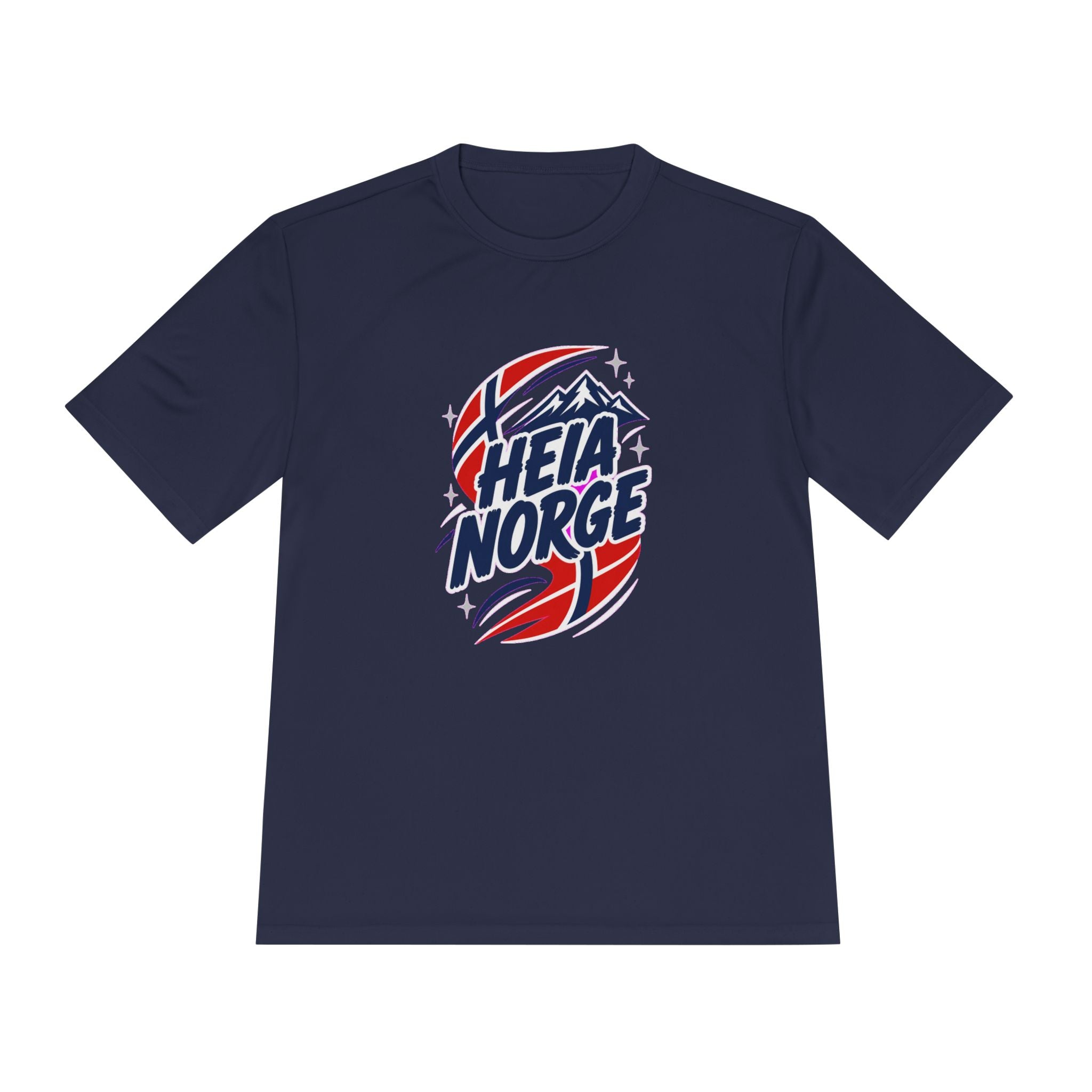Norway Fan T-Shirt, Heia Norge Sport Tee, Moisture Wicking Performance Shirt