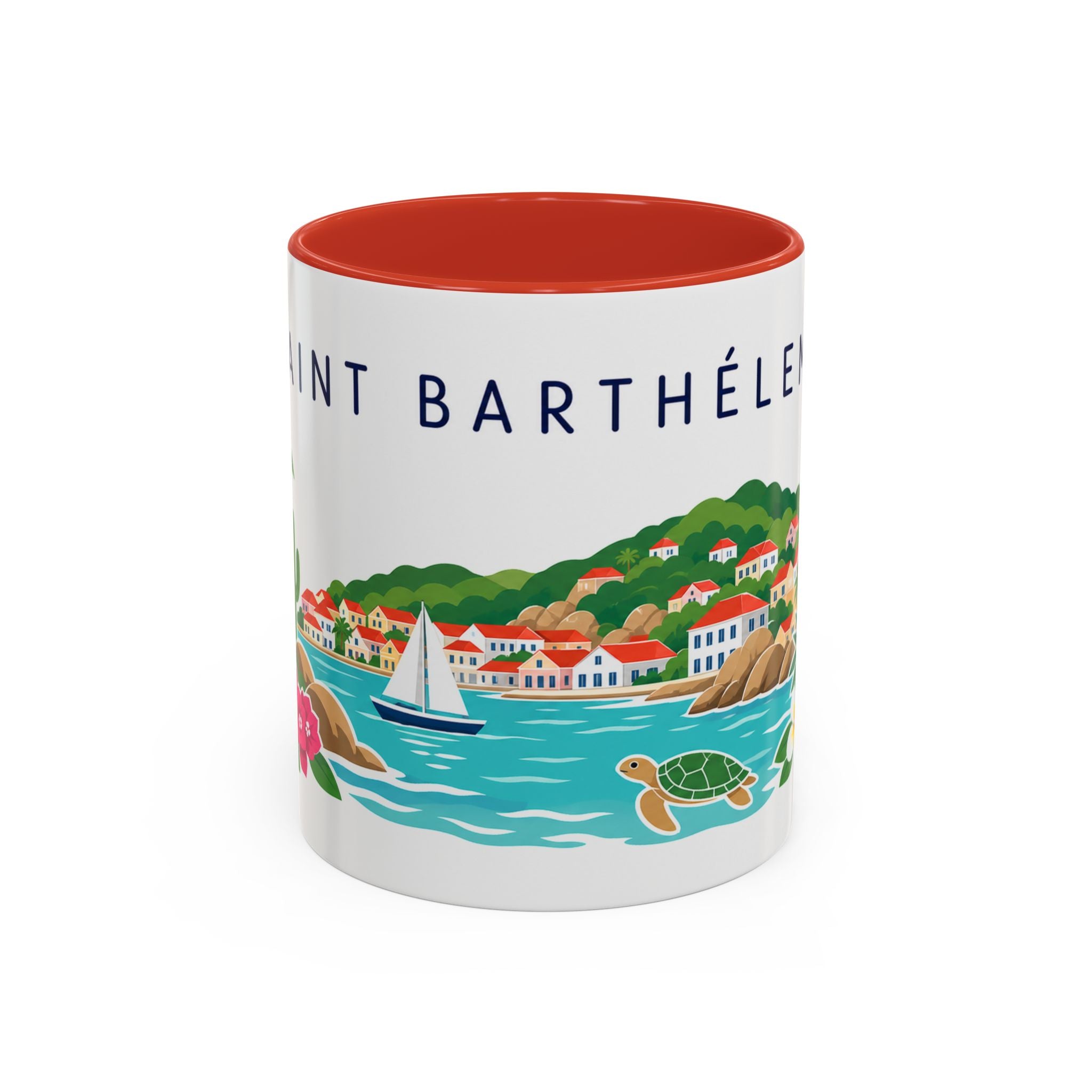 Saint Barthélemy Coffee Mug | Travel Souvenir Accent Mug | Country Gift Ceramic Cup 11oz 15oz