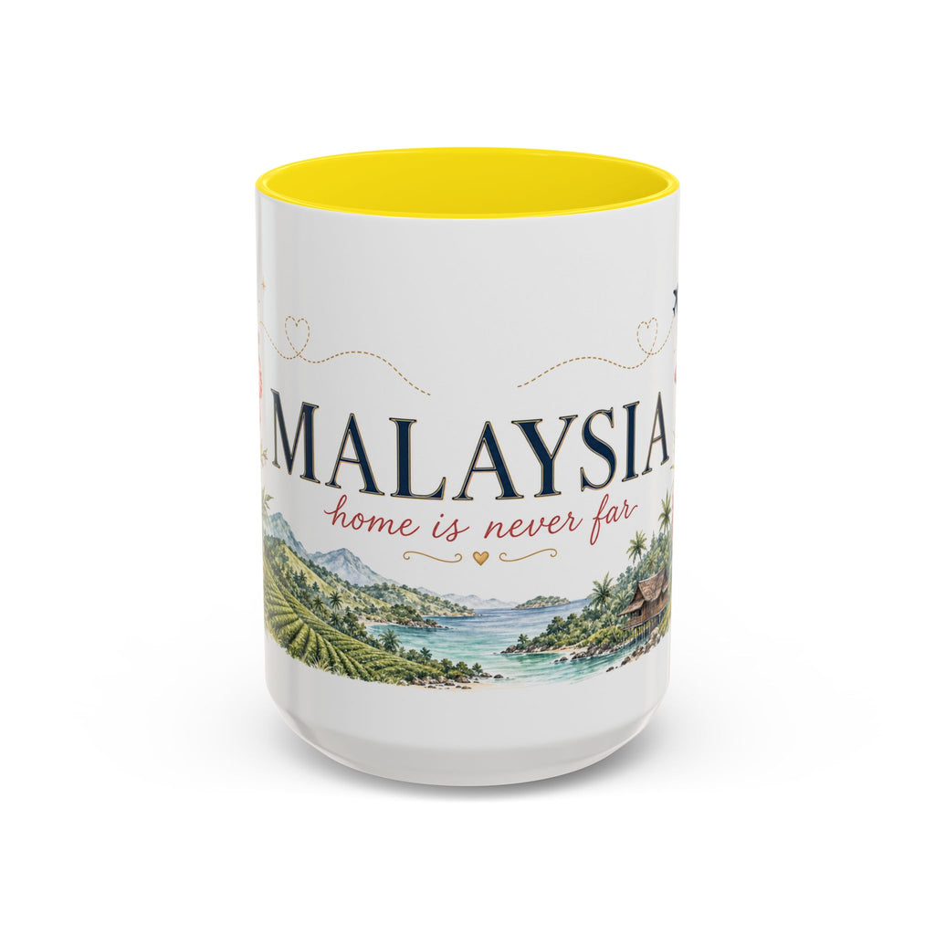 Malaysia Home Country Mug | Moving Away Gift | Long Distance Friendship | 11 oz 15 oz Accent Mug