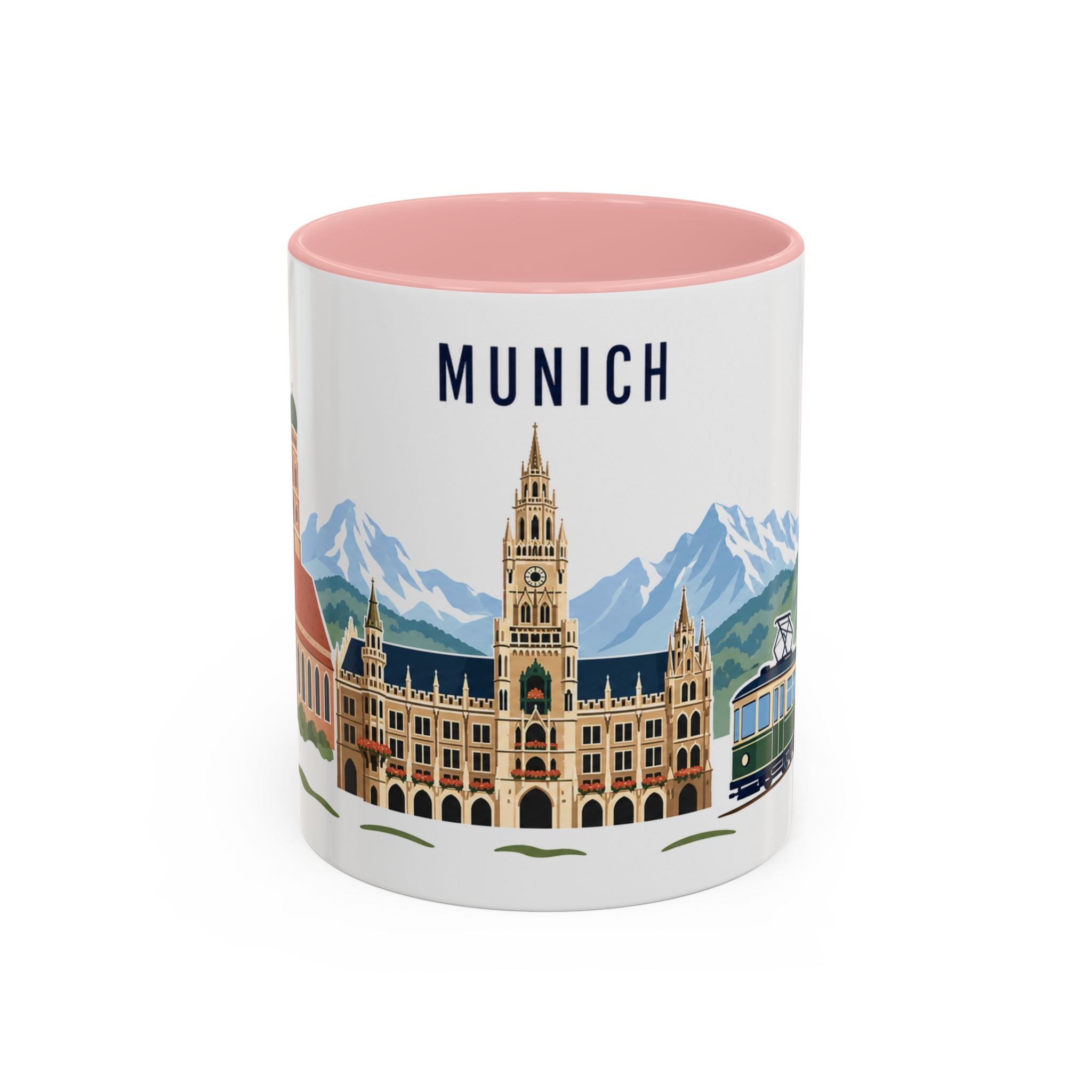 Munich Coffee Mug | Germany Travel Souvenir | Porcelain Decal City Gift | 11oz 15oz Accent Mug