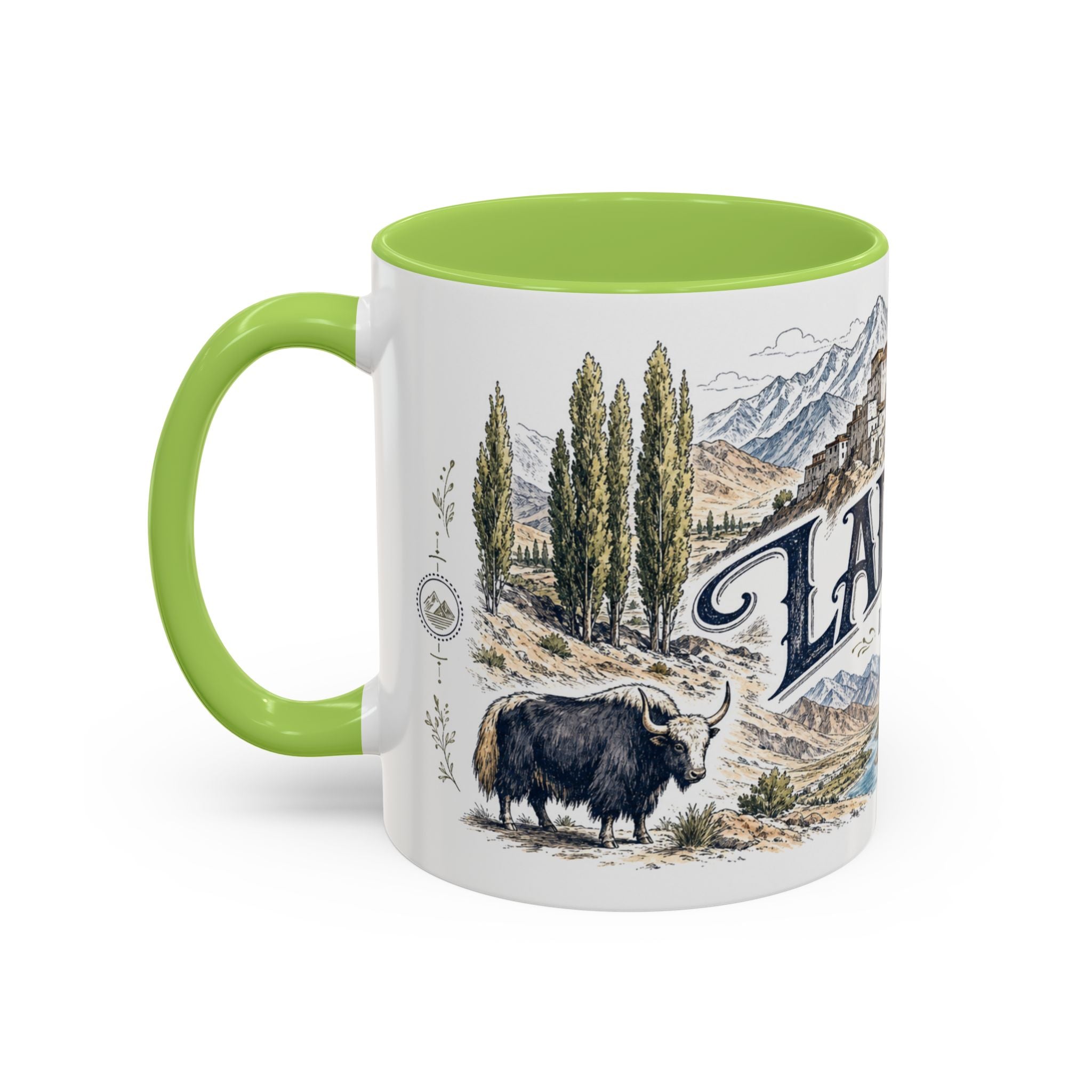 Ladakh Mug, India Travel Souvenir, Bucket List Gift, Accent Ceramic Coffee Mug 11oz 15oz