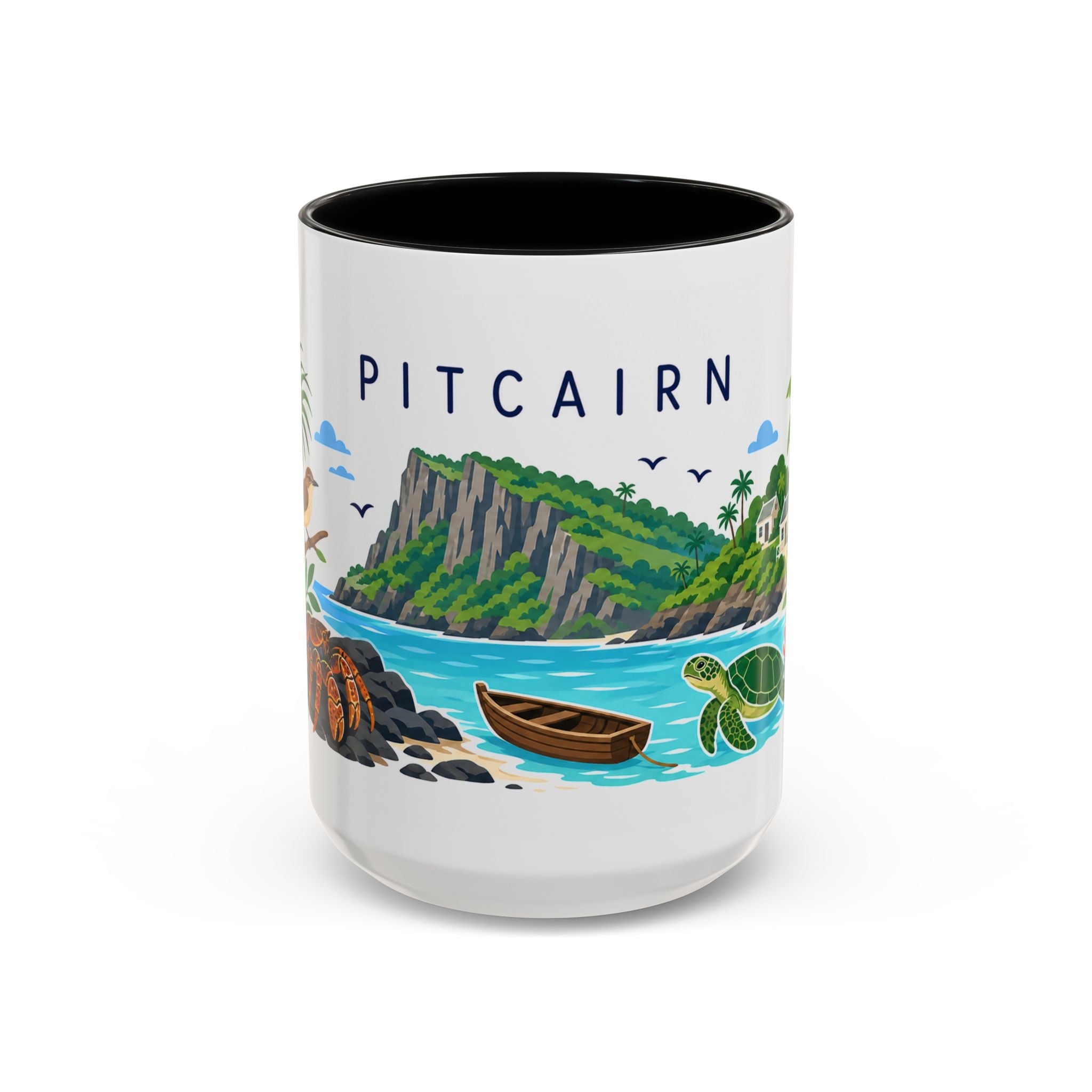 Pitcairn Coffee Mug | Travel Souvenir Accent Mug | Country Gift Ceramic Cup 11oz 15oz