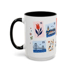 Istanbul Coffee Mug | Postage Stamp Collage Mug | Travel Souvenir Accent Cup 11oz 15oz