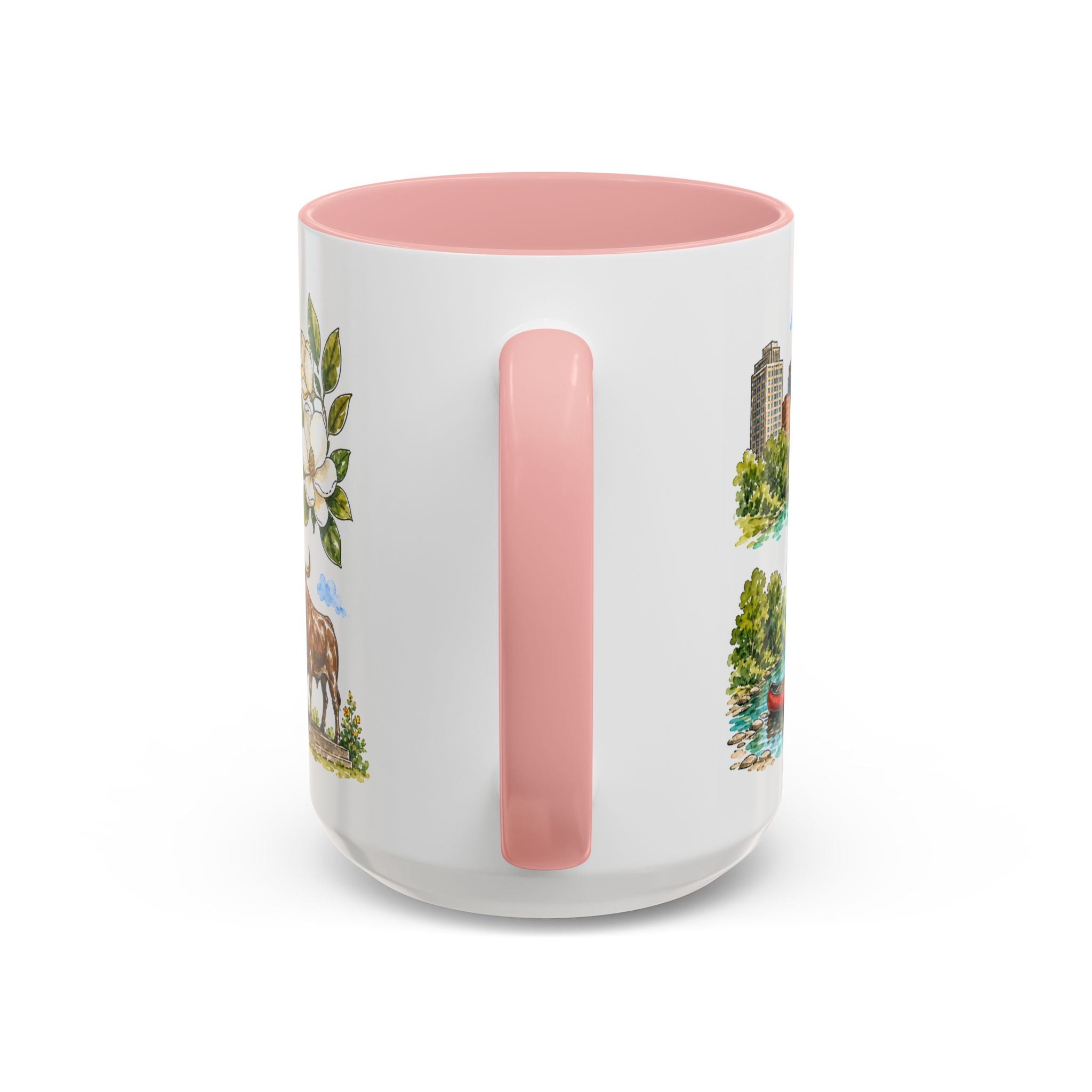 Durham Illustrated Travel Mug | City Souvenir Accent Coffee Mug | 11oz 15oz Ceramic Cup
