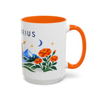 Sagittarius Zodiac Coffee Mug | Bow and Arrow Design | Astrology Birthday Gift | 11 oz 15 oz Ceramic Accent Mug