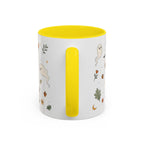 Floral Pumpkin Halloween Mug | Friendly Ghost Watercolor Gift | Accent Cup 11oz 15oz