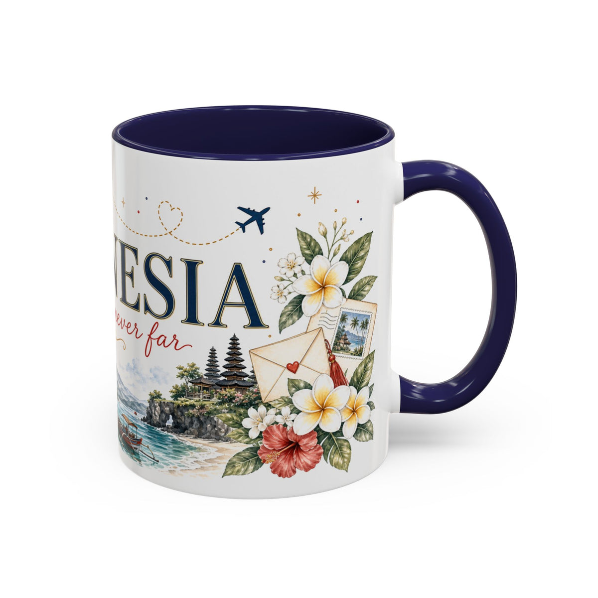 Indonesia Home Country Mug | Moving Away Gift | Long Distance Friendship | 11 oz 15 oz Accent Mug