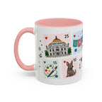 Mexico City Coffee Mug | Postage Stamp Collage Mug | Travel Souvenir Accent Cup 11oz 15oz