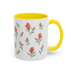 Wyoming Indian Paintbrush Mug, State Flower Floral Coffee Cup, 11oz Botanical Gift