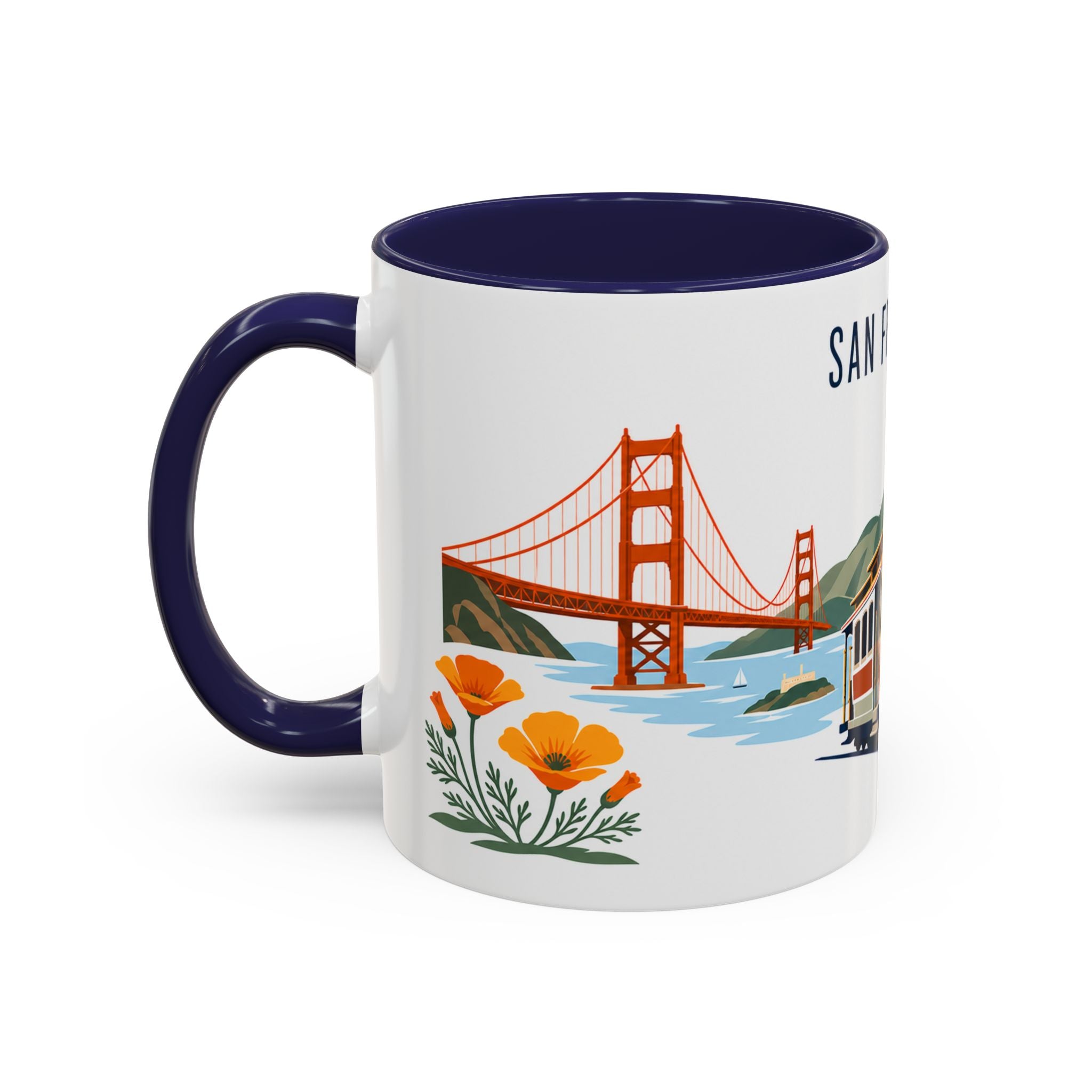 San Francisco Coffee Mug | United States Travel Souvenir | Porcelain Decal City Gift | 11oz 15oz Accent Mug