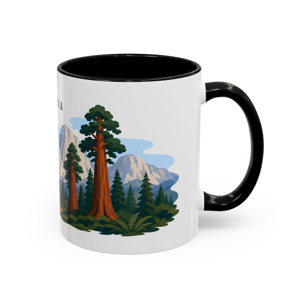 Sequoia National Park Coffee Mug | Solid Color Block Park Souvenir | 11oz 15oz Accent Mug