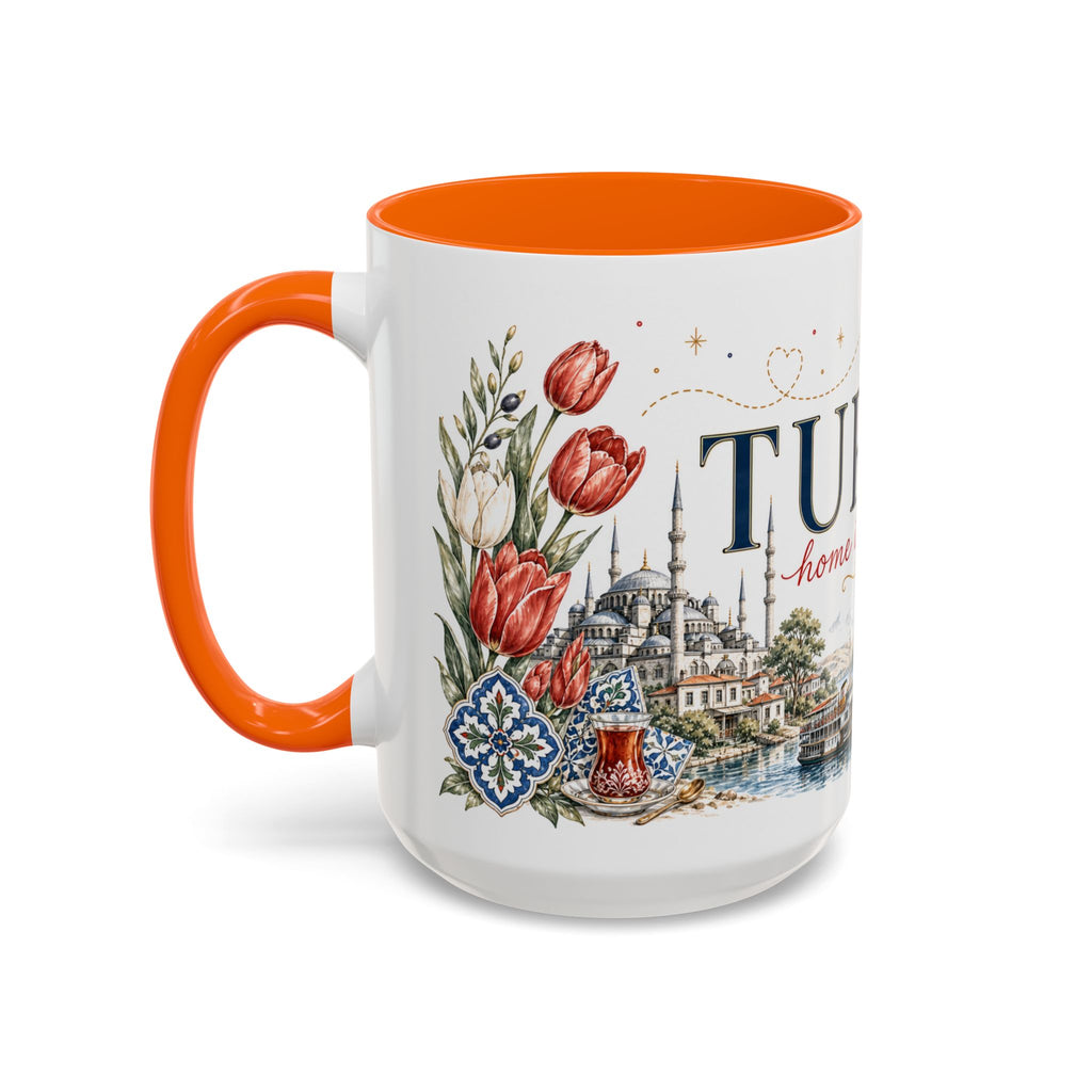 Turkey Home Country Mug | Moving Away Gift | Long Distance Friendship | 11 oz 15 oz Accent Mug