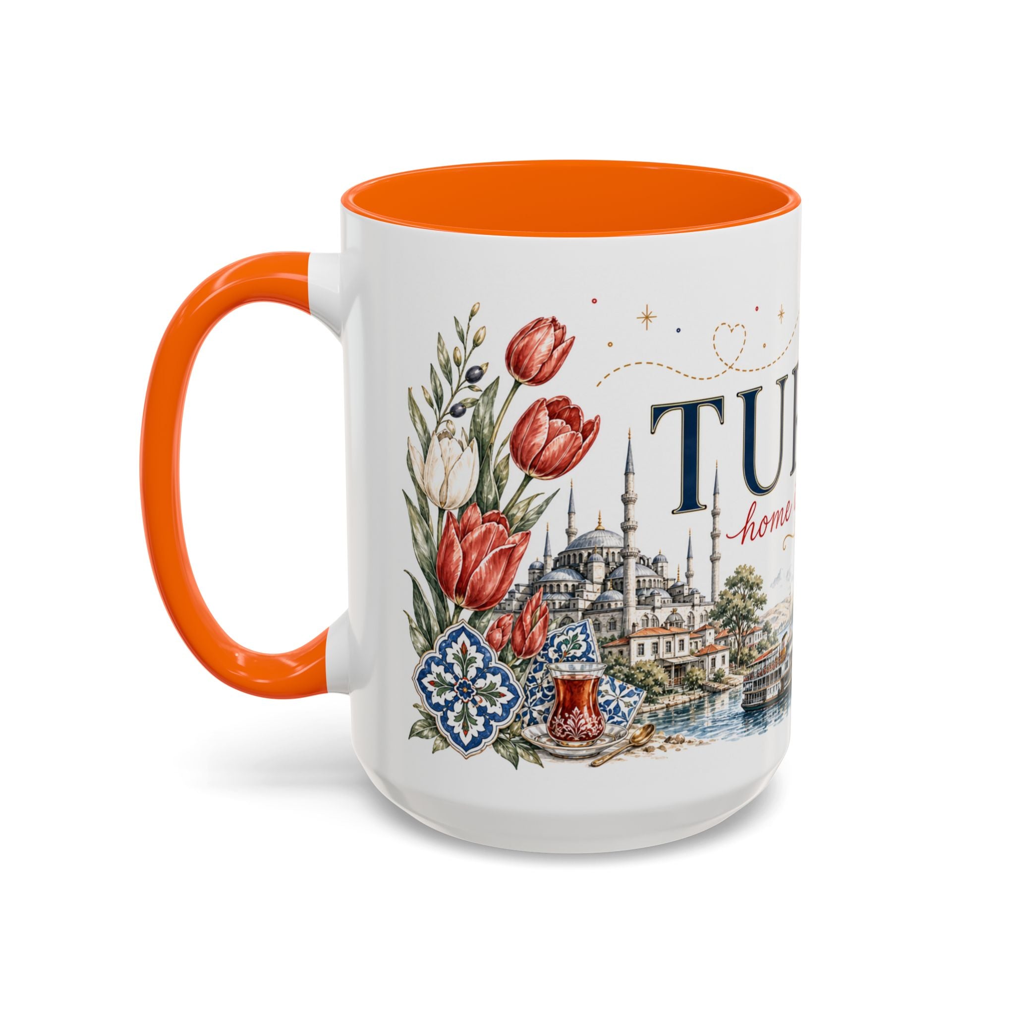 Turkey Home Country Mug | Moving Away Gift | Long Distance Friendship | 11 oz 15 oz Accent Mug