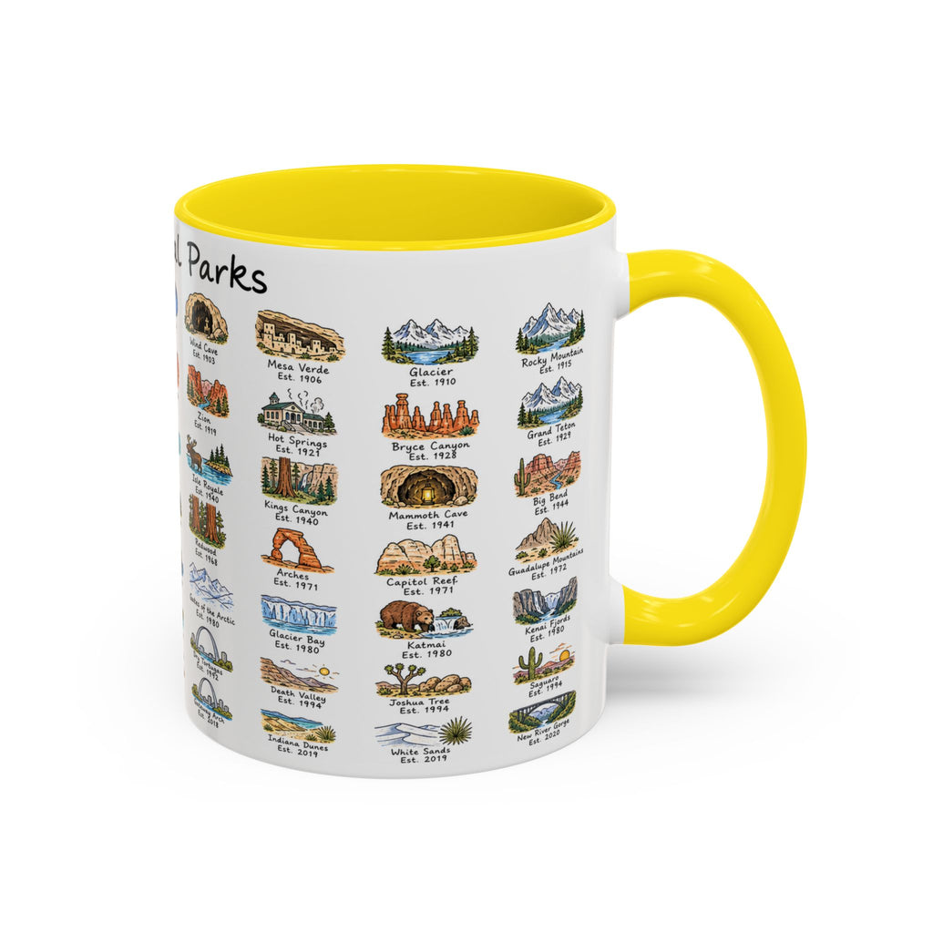 63 National Parks Mug | U.S. Parks Coffee Cup | Park Bucket List Gift | Road Trip Hiking Camping Souvenir