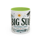 Big Sur Coffee Mug | Travel Destination Souvenir Gift | Accent Color Ceramic 11oz 15oz