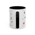 Christmas Ornament Mug | Snowflake Watercolor Holiday Gift | Accent Cup 11oz 15oz
