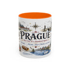 Prague Coffee Mug | Czech Republic Souvenir Travel Gift | Accent Color Ceramic 11oz 15oz