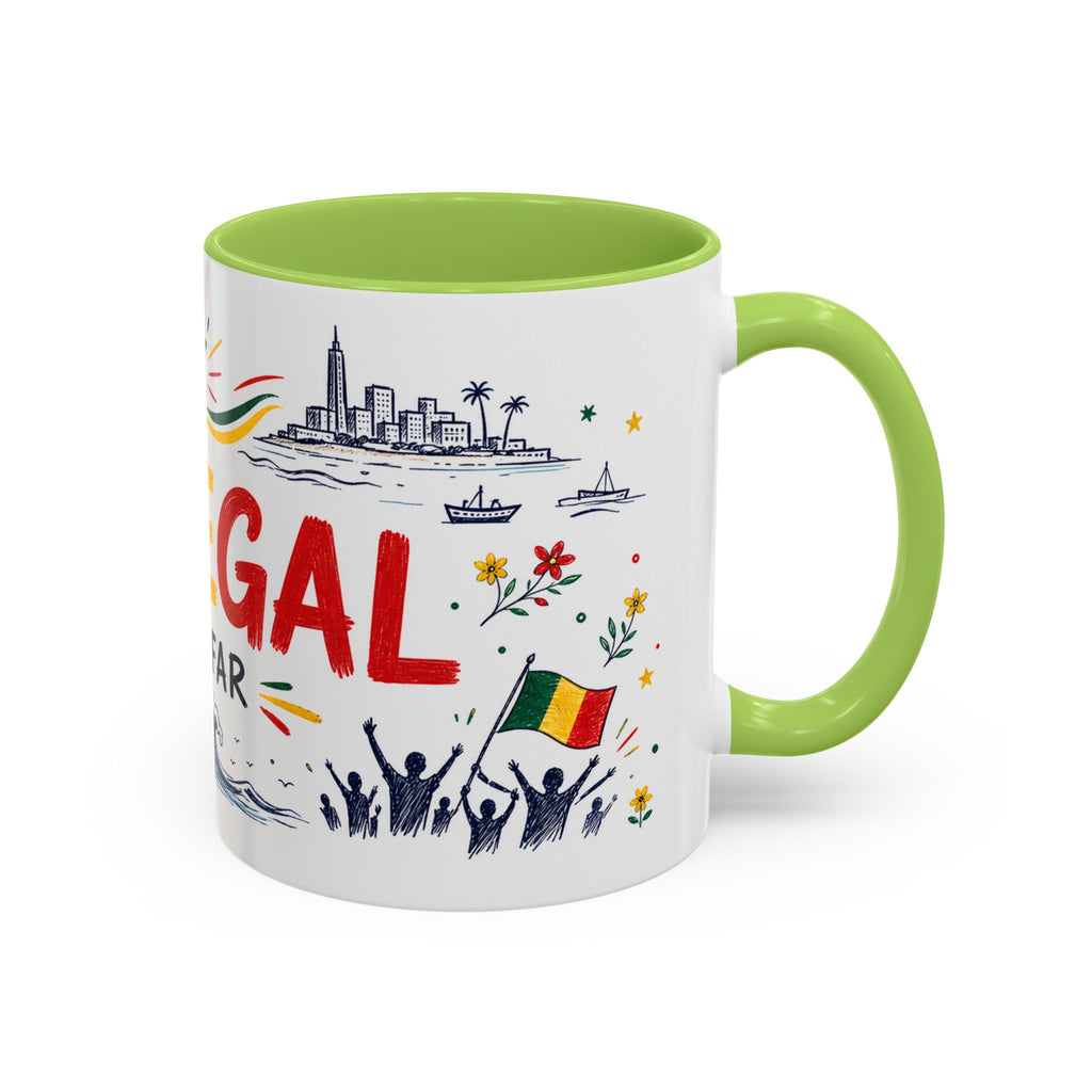 Senegal Soccer Coffee Mug | World Cup Fan Gift | Accent Color Ceramic 11oz 15oz Match Day Cup
