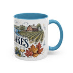Finger Lakes Mug, New York Travel Souvenir, Bucket List Gift, Accent Ceramic Coffee Mug 11oz 15oz