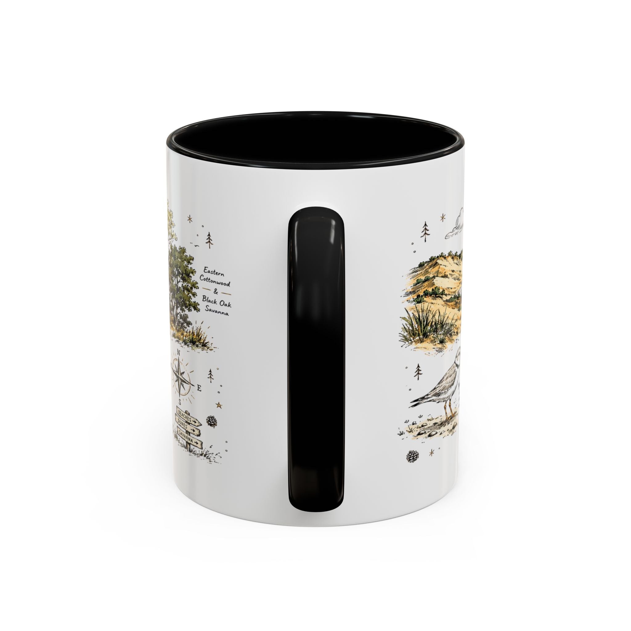 Indiana Dunes National Park Coffee Mug | Indiana Lake Michigan Beach Gift | Accent Color Ceramic 11oz 15oz