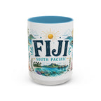 Fiji Coffee Mug | Travel Destination Souvenir Gift | Accent Color Ceramic 11oz 15oz
