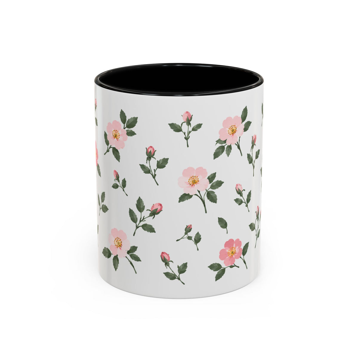 North Dakota Wild Prairie Rose Mug, State Flower Floral Coffee Cup, 11oz Botanical Gift