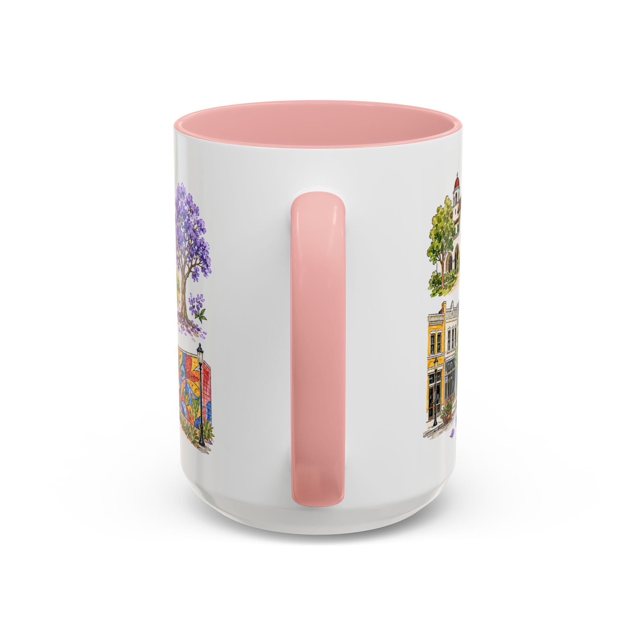 Santa Ana Illustrated Travel Mug | City Souvenir Accent Coffee Mug | 11oz 15oz Ceramic Cup