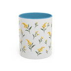 Kentucky Goldenrod Mug, State Flower Floral Coffee Cup, 11oz Botanical Gift