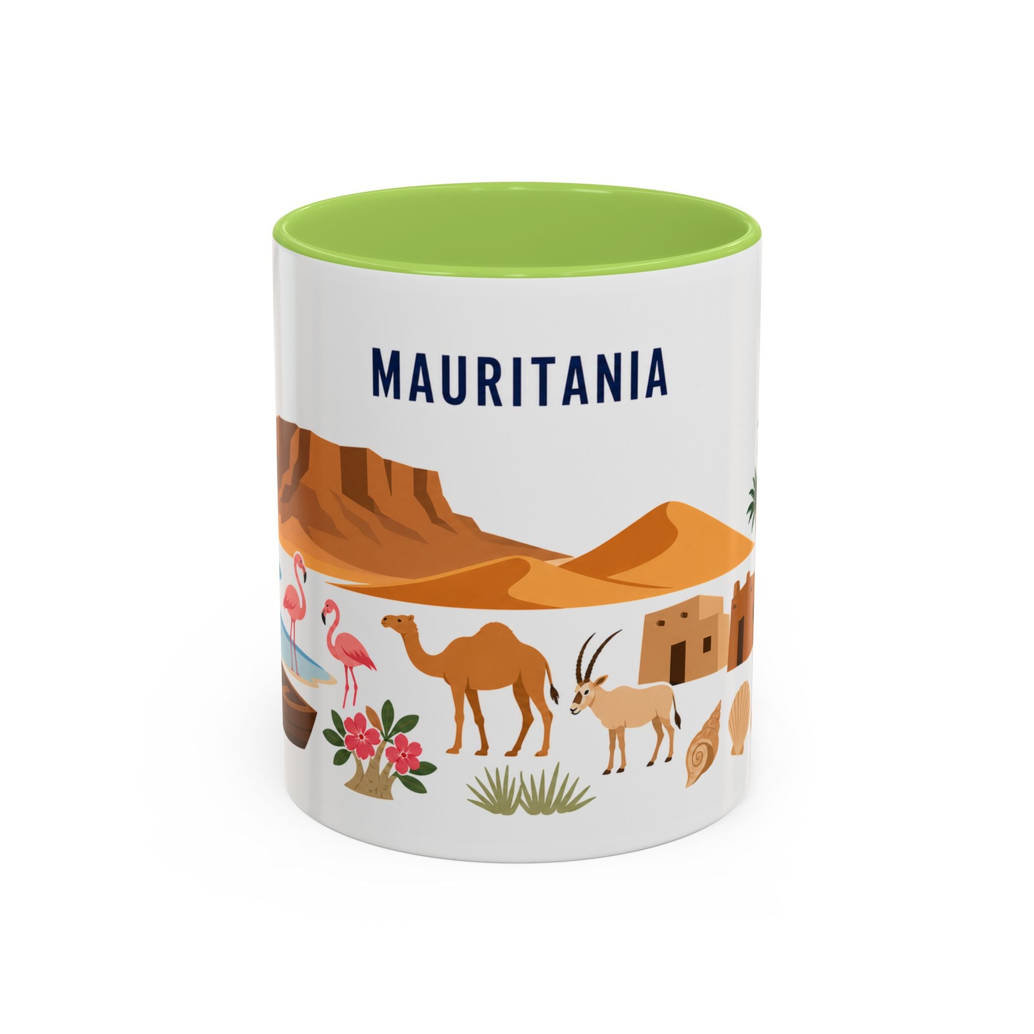 Mauritania Coffee Mug | Travel Souvenir Accent Mug | Country Gift Ceramic Cup 11oz 15oz