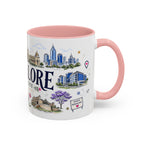 Bangalore Coffee Mug | India Souvenir Travel Gift | Accent Color Ceramic 11oz 15oz