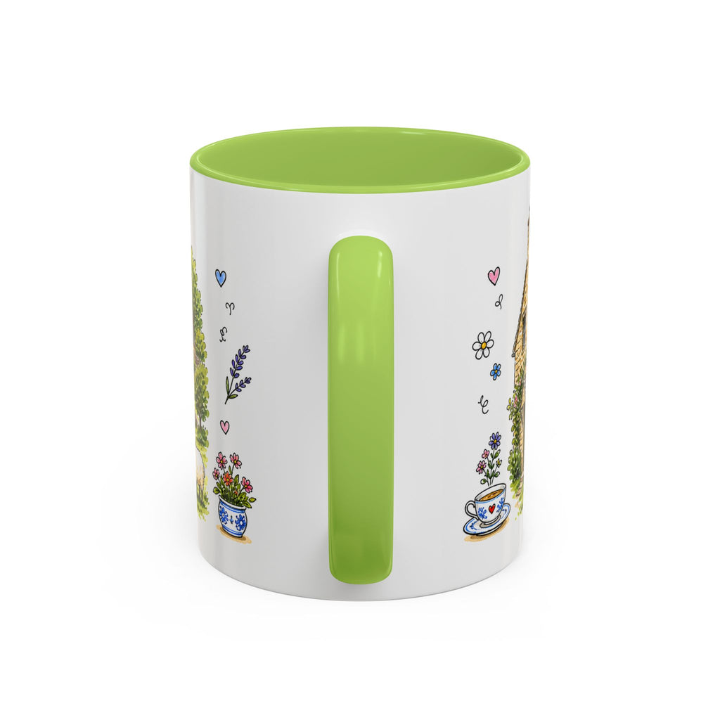 Bibury Illustrated Travel Mug | England Souvenir Accent Coffee Mug | 11oz 15oz Ceramic Cup