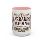 Marrakech Medina Coffee Mug | Travel Destination Souvenir Gift | Accent Color Ceramic 11oz 15oz