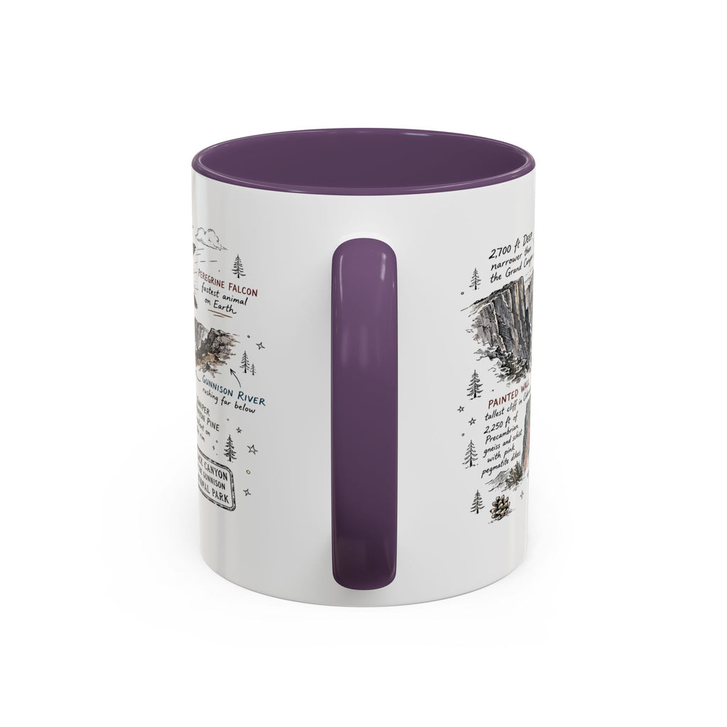 Black Canyon of the Gunnison National Park Coffee Mug | Colorado Deep Canyon Hiking Gift | Accent Color Ceramic 11oz 15oz