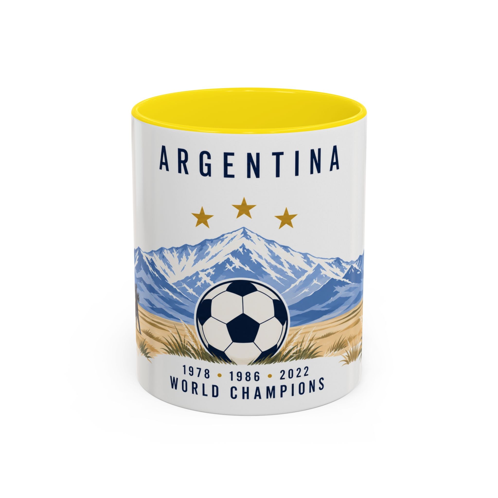 Argentina World Champions Mug | Three Time Soccer Champion Gift | Argentine Football Fan Cup | 1978–2022 | 11oz 15oz