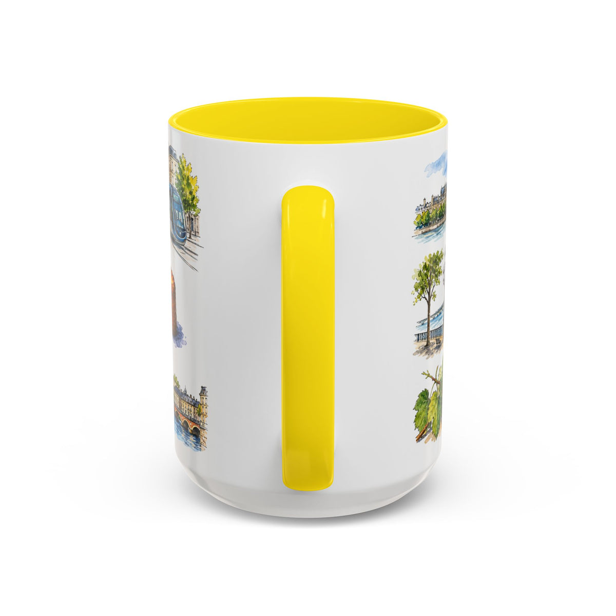 Bordeaux Illustrated Travel Mug | City Souvenir Accent Coffee Mug | 11oz 15oz Ceramic Cup