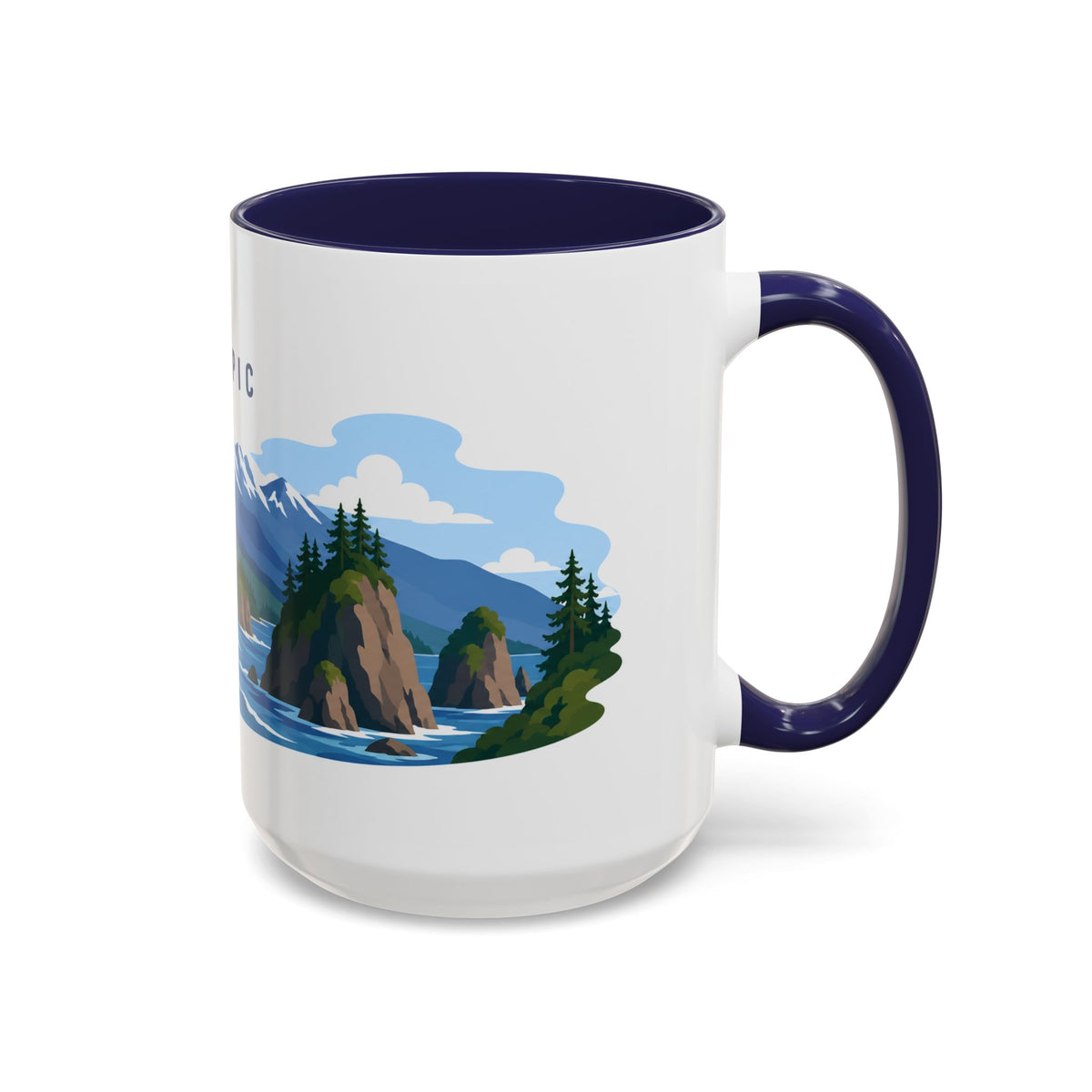 Olympic National Park Coffee Mug | Solid Color Block Park Souvenir | 11oz 15oz Accent Mug