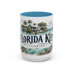 Florida Keys Mug, Florida Travel Souvenir, Bucket List Gift, Accent Ceramic Coffee Mug 11oz 15oz