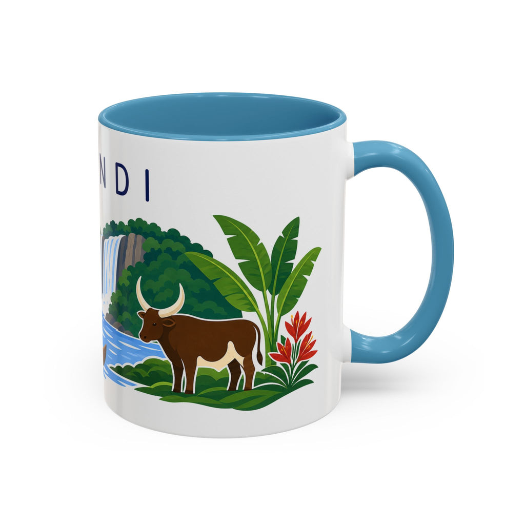 Burundi Coffee Mug | Travel Souvenir Accent Mug | Country Gift Ceramic Cup 11oz 15oz