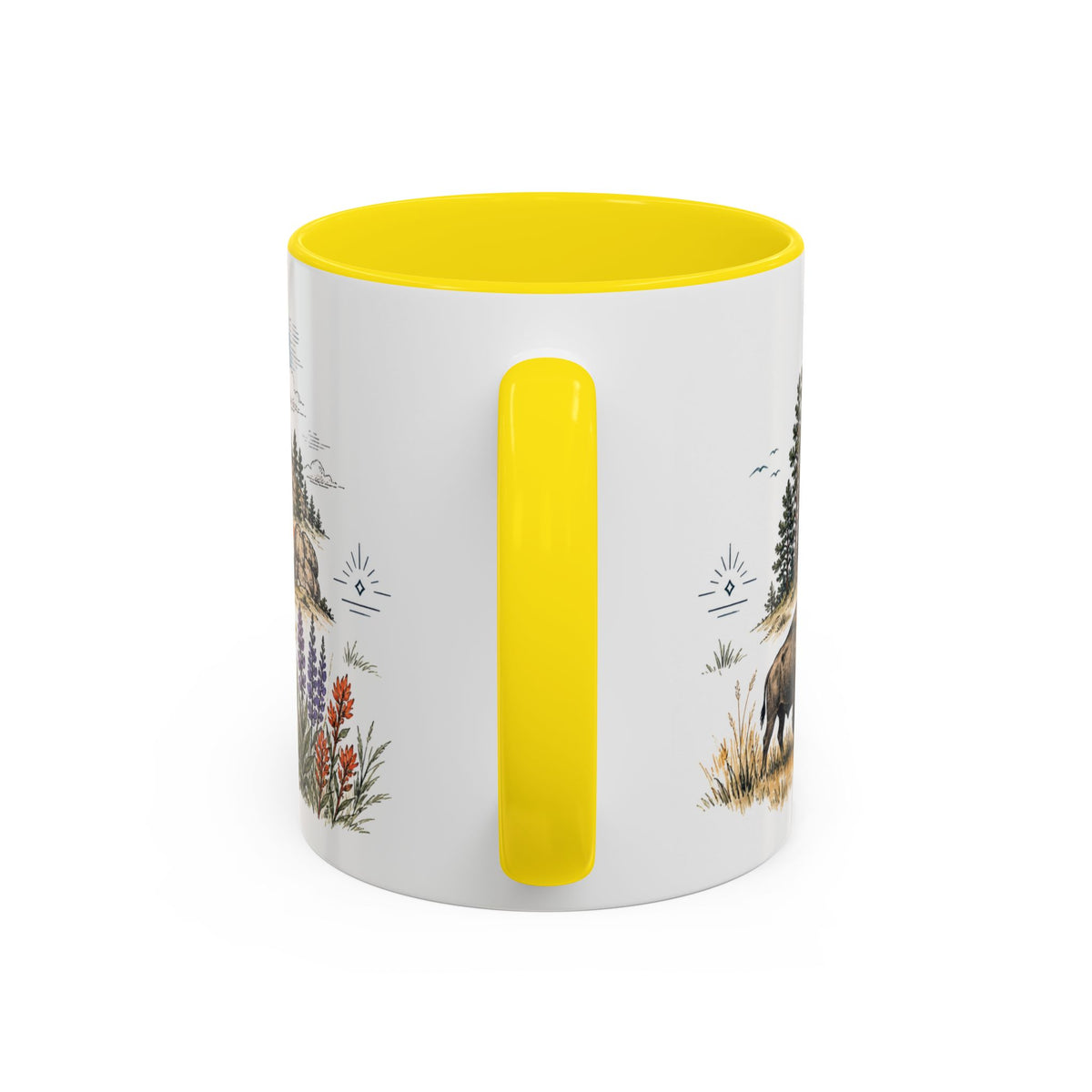 Devils Tower Mug, Wyoming Travel Souvenir, Bucket List Gift, Accent Ceramic Coffee Mug 11oz 15oz
