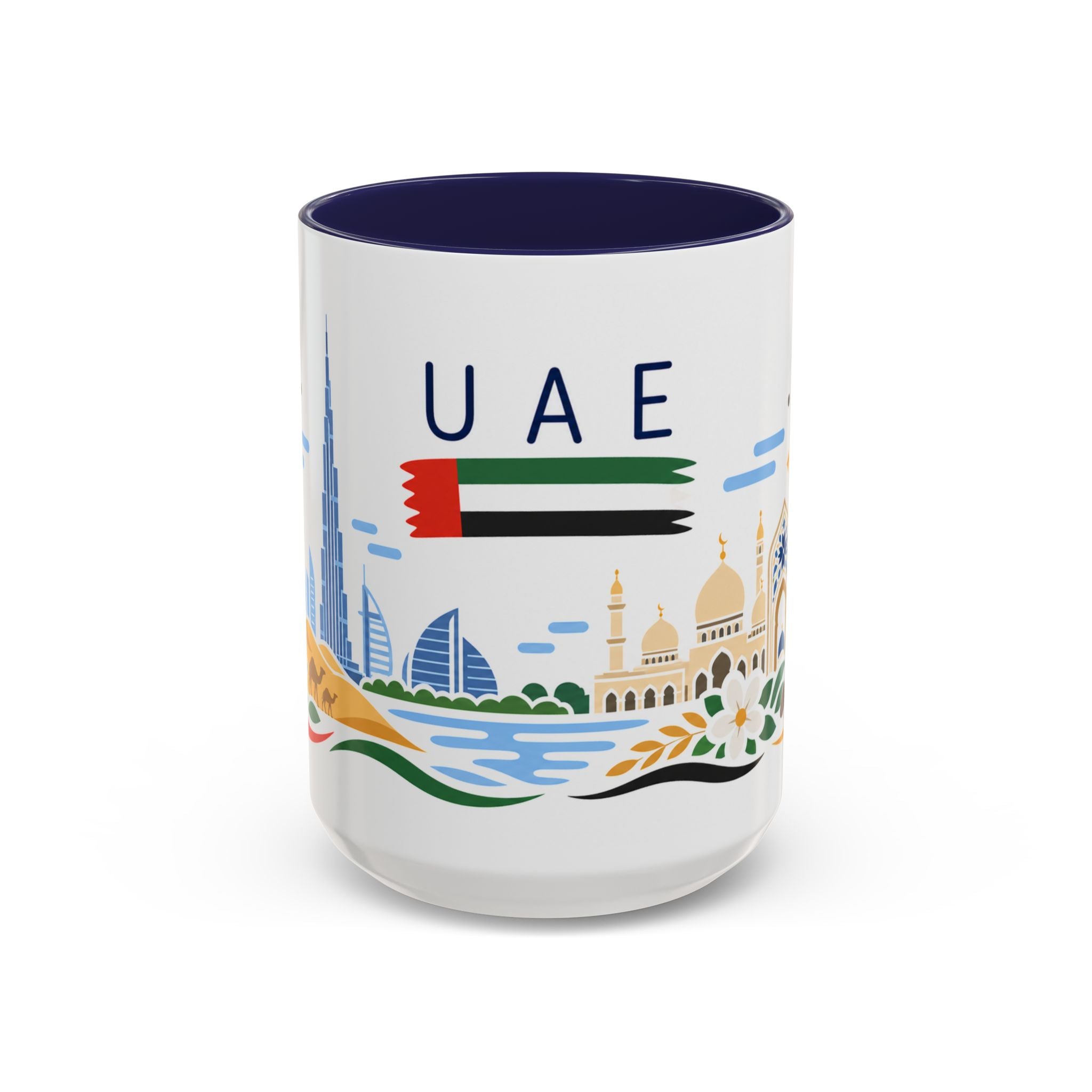 United Arab Emirates Coffee Mug | Travel Souvenir Accent Mug | Country Gift Ceramic Cup 11oz 15oz